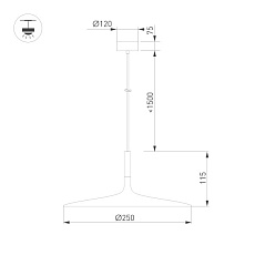Подвесной светодиодный светильник Arlight SP-Fiore-R250-8W Warm3000 035953 1