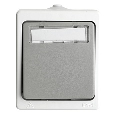 Выключатель одноклавишный Stekker Велена белый/серый PSW10-214-54 49736 2