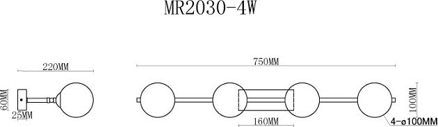 Бра MyFar Valency MR2030-4W фото 2