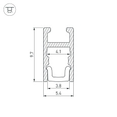 Профиль Arlight ARH-Micro-0510-2000 Anod 036385 1