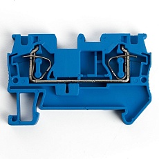 Зажим пружинный, 2-проводной проходной ЗНИ - 2,5 (JXB ST 2,5), синий Stekker 39955 4