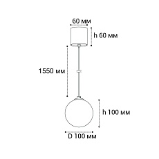 Подвесной светодиодный светильник Italline IT08-8025 black 3000K 1