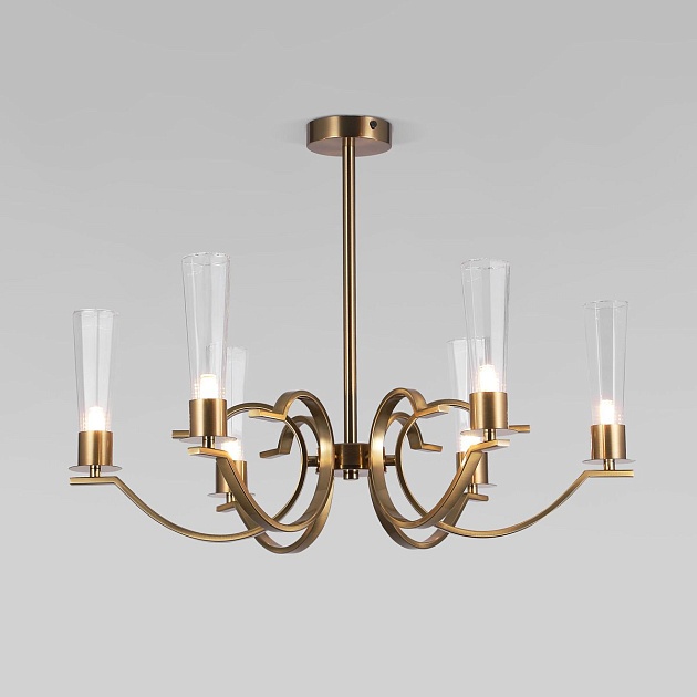 Подвесная люстра Eurosvet Rosher 60141/6 латунь Фото № 1