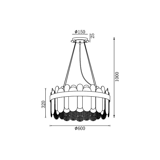 Подвесная люстра Vele Luce Delizia VL3185P12 изображение 6 Подвесная люстра Vele Luce Delizia VL3185P12 Фото № 6