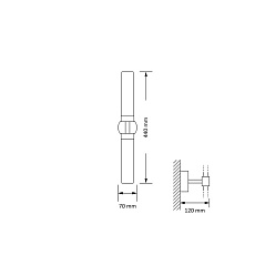 Настенный светильник KUTEK MOOD Mussa MUS-K-2(ZM)II 440 1
