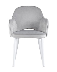 Кухонный стул Stool Group Венера велюр серебристый (ножки белые) MC16-2 KD HLR-14 2