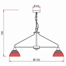 Подвесная люстра Rivoli Avda 5060-208 Б0047354 1