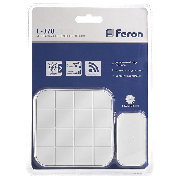 Звонок беспроводной Feron E-378 41434 изображение 3 Звонок беспроводной Feron E-378 41434 Фото № 3