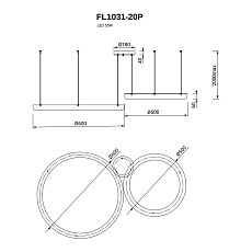 Подвесная люстра Fluorite Modum FL1031-20P 1