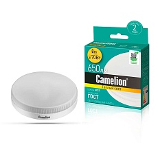 Лампа светодиодная Camelion GX53 8W 3000K LED8-GX53/830/GX53 13474