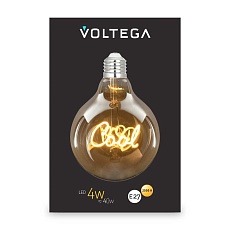 Лампа светодиодная филаментная Voltega 271 E27 4W 2500K желтая 8554 4