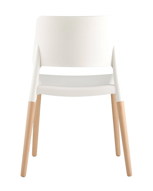 Кухонный стул Stool Group BISTRO белый с деревян. Ножками 8086 WHITE Фото № 3