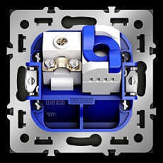 Розетка телевизионная встраиваемая S70 TV+RJ45 кат. 6, (сталь) Voltum VLS060705 1