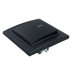 Переключатель одноклавишный Stekker Эрна черный PSW10-9005-03 39619 3