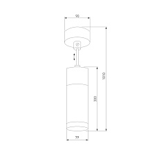 Подвесной светильник Eurosvet 50135/1 LED хром/черный 1