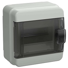 TEKFOR Корпус пластиковый КМПн-6 IP65 черная прозрачная дверь IEK TF5-KP72-N-06-65-K03-K02