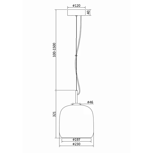 Подвесной светодиодный светильник Maytoni Madmen MOD128PL-L6SG Фото № 2