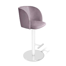 Барный стул Sheffilton SHT-ST33/S128 сиреневая орхидея/хром/белый муар 8332172502