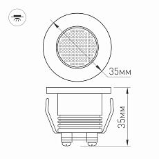 Мебельный светодиодный светильник Arlight LTM-R35WH 1W Warm White 30deg 020753 1