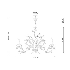 Подвесная люстра Lucia Tucci Fiori Di Rose 1770.10 2