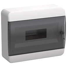 TEKFOR Корпус пластиковый ЩРН-П-12 IP41 черная прозрачная дверь IEK TF5-KP12-N-12-41-K01-K03