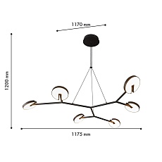 Подвесная светодиодная люстра Favourite Paritet 4401-6P 1