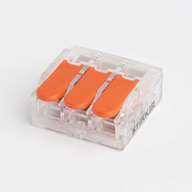 Универсальная компактная клемма 3-проводная Stekker, LD221-613 39864 изображение 6 Универсальная компактная клемма 3-проводная Stekker, LD221-613 39864 Фото № 6