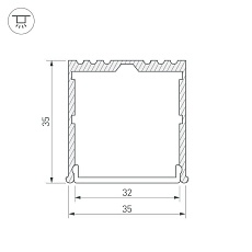 Профиль Arlight ARH-POWER-W35-2000 ANOD 016138 1