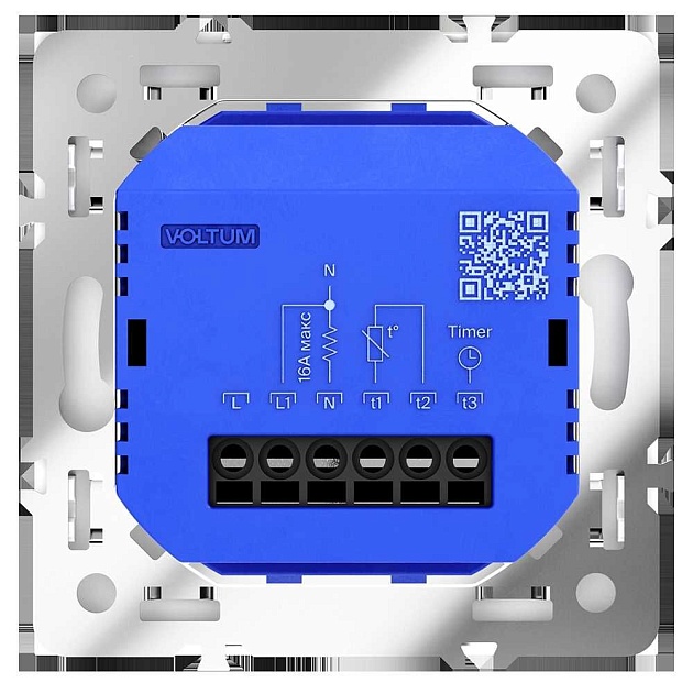 Терморегулятор электронный Voltum S70 с индикацией и датчиком, для теплого пола, (кашемир) VLS070103 изображение 4 Терморегулятор электронный Voltum S70 с индикацией и датчиком, для теплого пола, (кашемир) VLS070103 Фото № 4