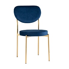 Кухонный стул Stool Group Барбара велюр королевский синий золотые ножки BARBARA GL HLR-69