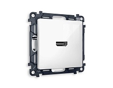 Комплект механизма розетки HDMI 2.0 AMBRELLA VOLT ALFA Белый глянец 40V/500mA 2.0GHz 5-18Gbit/s QUANT (AP1140, VM222) MA114010