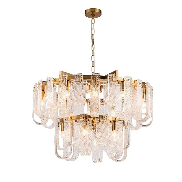 Подвесная люстра Indigo BRINA 12027/18P Brass V000366 изображение 1 Подвесная люстра Indigo BRINA 12027/18P Brass V000366 Фото № 1