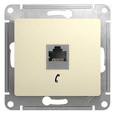 Розетка телефонная RJ11 Systeme Electric Glossa бежевая GSL000281T