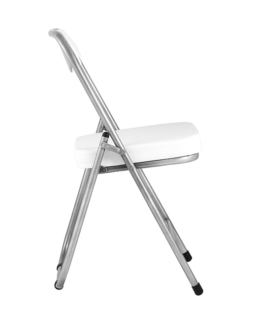 Складной стул Stool Group ДЖОН каркас металлик обивка экокожа белая RS04K-907-05 фото 3