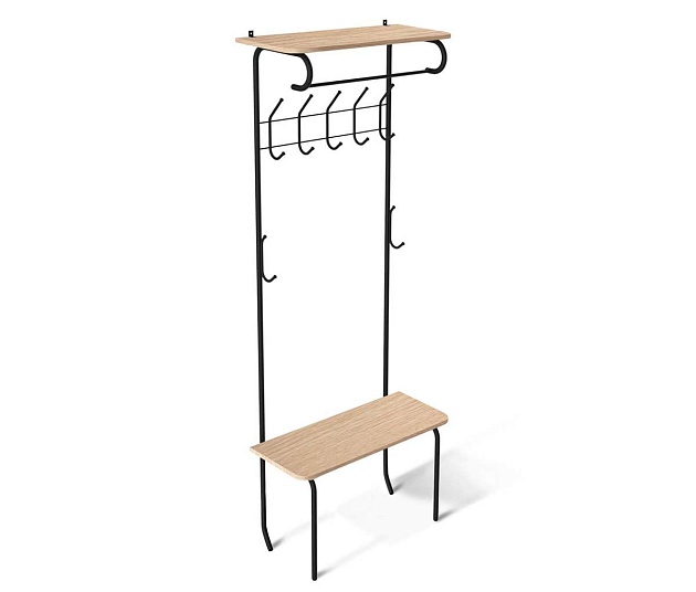 Гардеробная вешалка Sheffilton SHT-HW1 черный муар/дуб беленый 5470527301 изображение 2 Гардеробная вешалка Sheffilton SHT-HW1 черный муар/дуб беленый 5470527301 Фото № 2