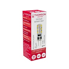 Лампа светодиодная Thomson G4 3W 3000K прозрачная TH-B4222 2