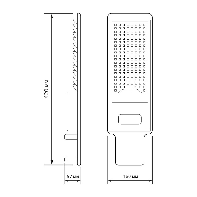 Уличный светодиодный консольный светильник Gauss Avenue 629536320 Фото № 4