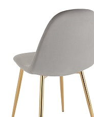 Кухонный стул Stool Group Валенсия SN велюр серый золотые ножки OS-001L HLR-18 gl 5