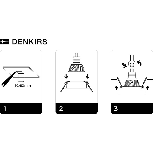 Встраиваемый светильник Denkirs Billum DK3021-BK изображение 2 Встраиваемый светильник Denkirs Billum DK3021-BK Фото № 2