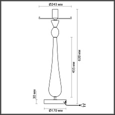 Основа для настольной лампы Odeon Light Standing Tower 4889/1T 4