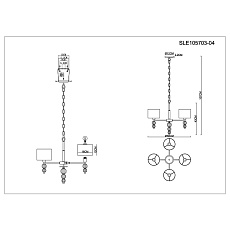 Подвесная люстра Evoluce Ramer SLE105703-04 1