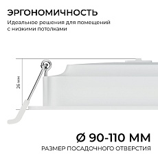 Встраиваемая светодиодная панель Apeyron 06-166 2