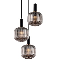 Подвесная люстра Lumina Deco Gato LDP 1217-3 GY+BK 1