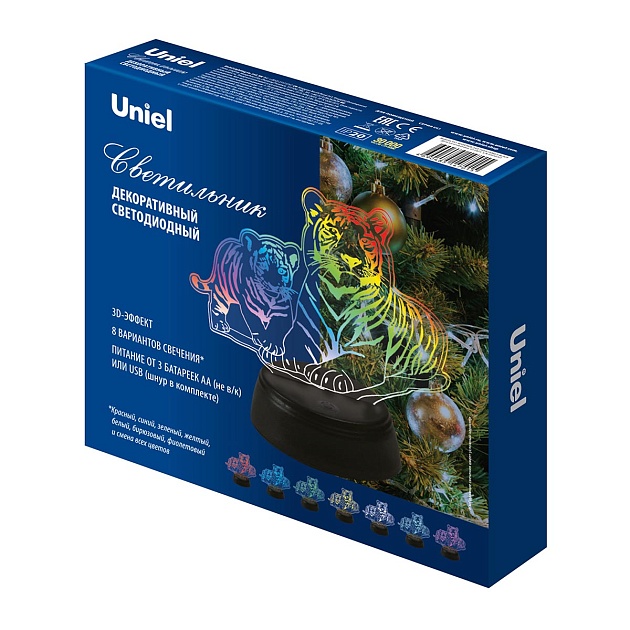 Светодиодная фигура Uniel ULI-M508 RGB/3AA Tiger Family/Black UL-00008403 фото 2