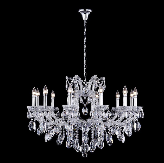 Подвесная люстра Crystal Lux Hollywood SP12 Chrome изображение 1 Подвесная люстра Crystal Lux Hollywood SP12 Chrome Фото № 1