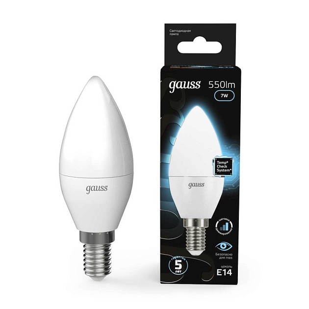 Лампа светодиодная Gauss E14 6.5W 4100К матовая 103101207 Фото № 7