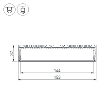 Профиль Arlight ARH-Power-W150-2000 Anod 036368 1