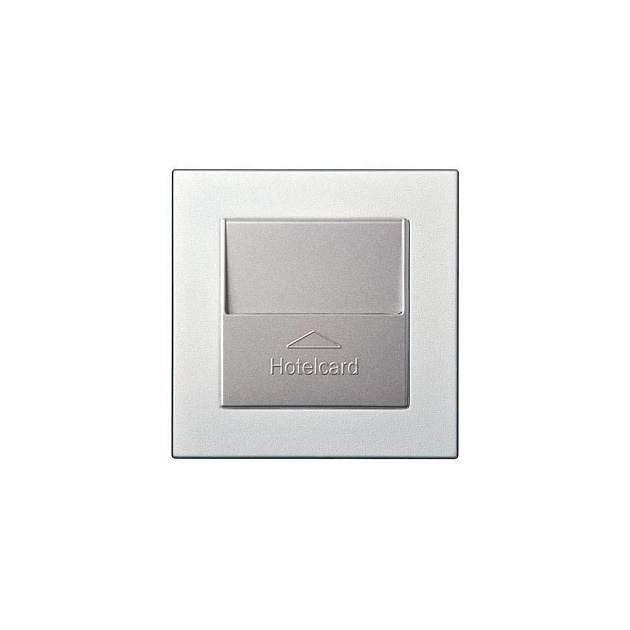 Выключатель карточный Liregus Epsilon серебро 28-1764 Фото № 1