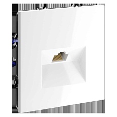 Розетка компьютерная встраиваемая Voltum S70 RJ45 кат.6, (белый глянцевый) VLS060101 5