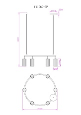 Подвесная люстра Moderli Cora V11069-6P 1